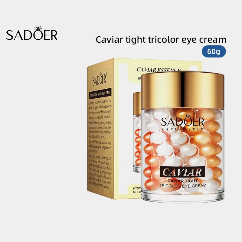 3Bottles/Set Spring Caviar Essence Eye Cream, Aloe Vera Nourishing Eye Cream,HA+B5 Hyaluronic Acid Eye Cream,Deeply Hydrating Refreshing Eye Care Lotion, Eye Skin Care Moisturizer, Skin Care Products for Women 1