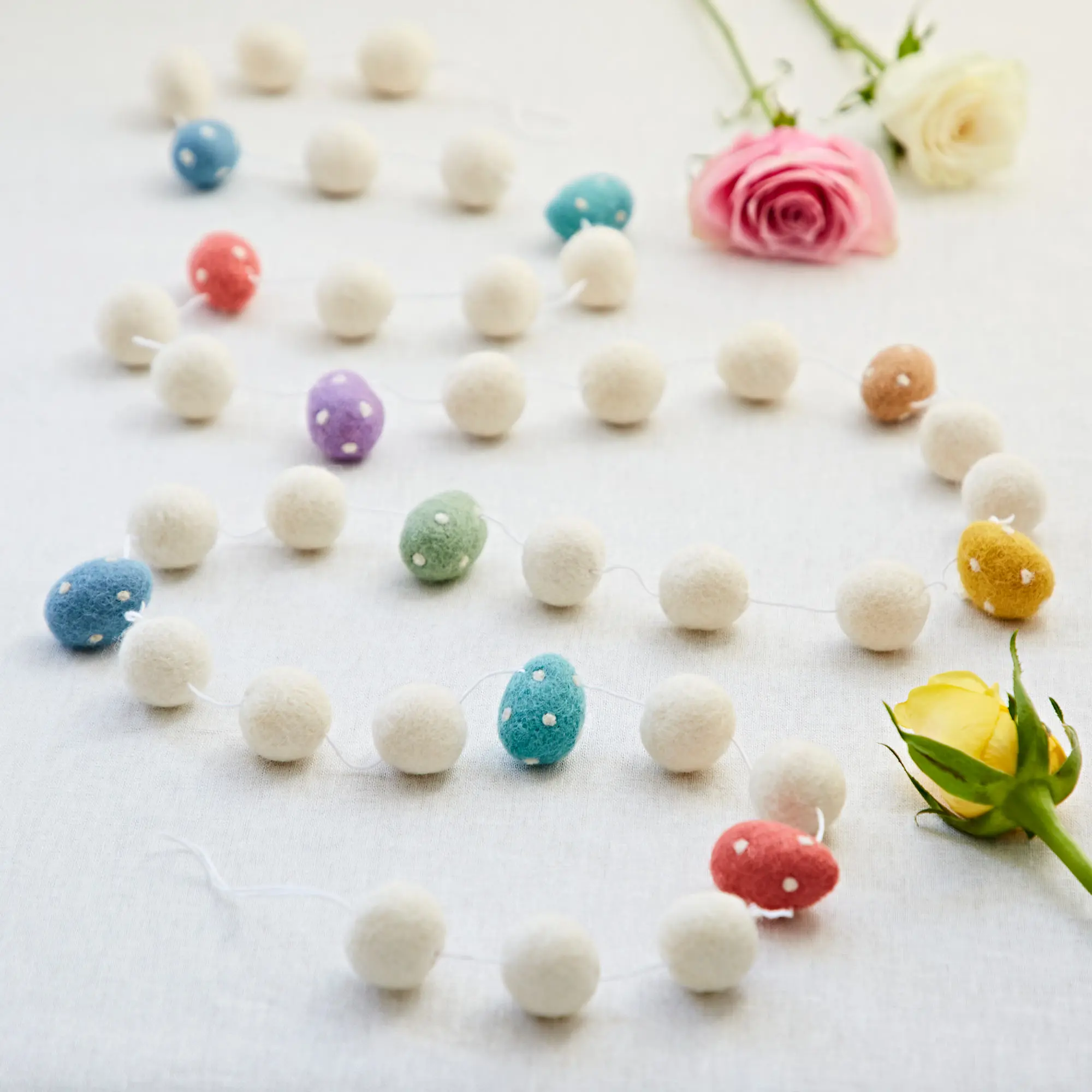 Felt Easter Egg Garland - Easter Décor - Spring Hanging Ornaments - Nursery - Children's Bedroom