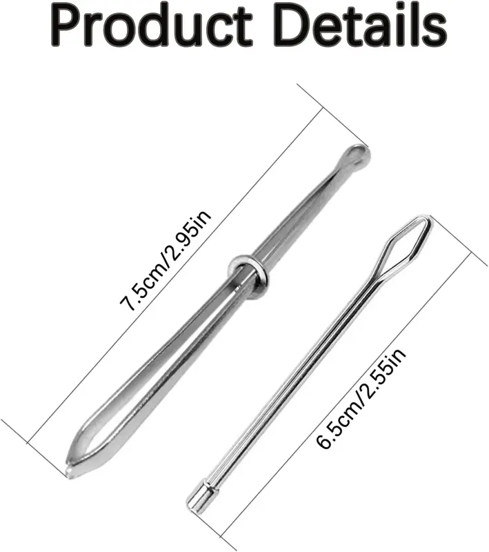Threader Tweezer, 2 Pcs Elastic Cord Stainless Steel Threader, Drawstring Threader Tweezers, Elastic Band Threading Aid Household, Crafting Rope Cord Pulling Thread Tool, for DIY 5