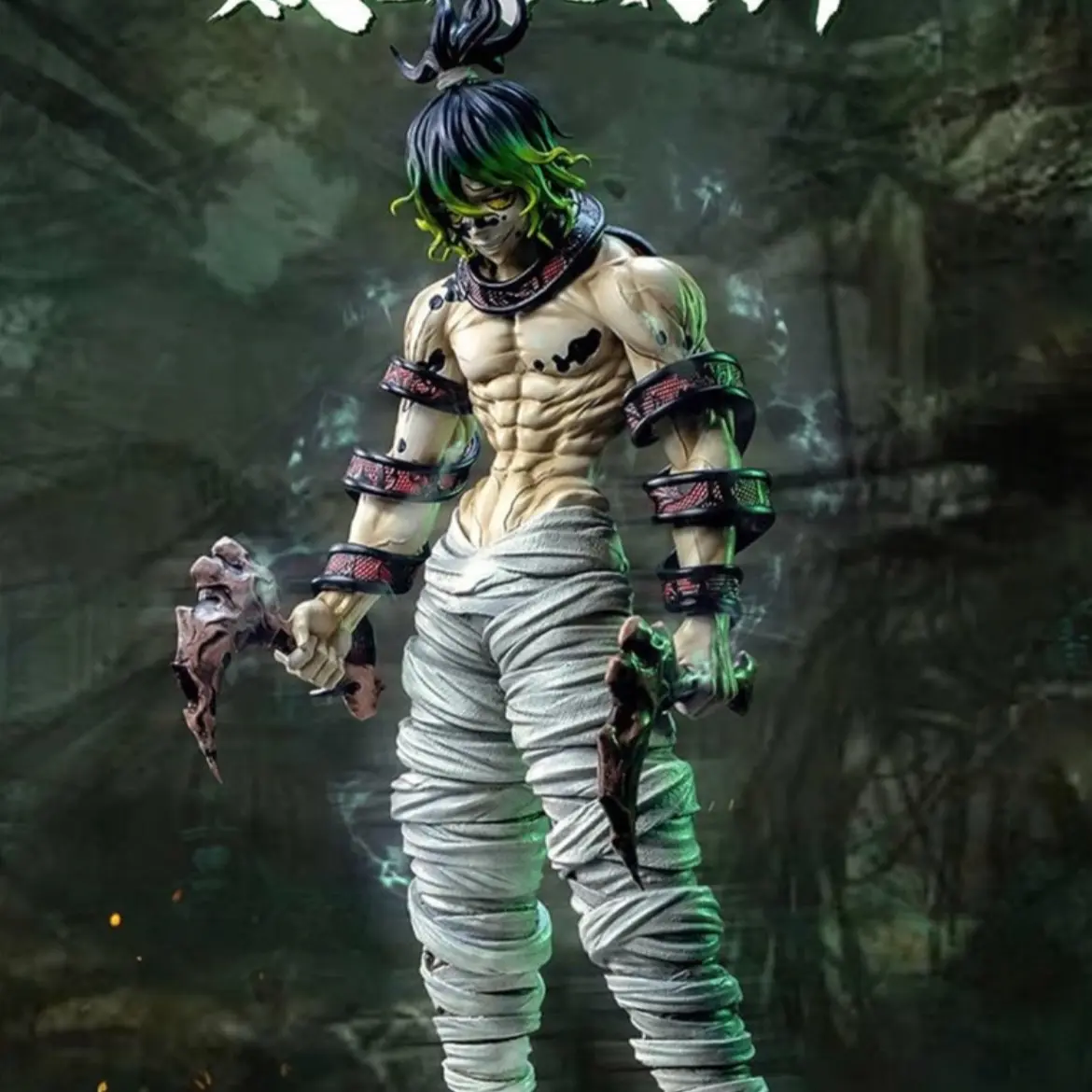 Demon Slayer Kimestu No Yaiba Upper Rank 6 Gyutaro Figure 30cm