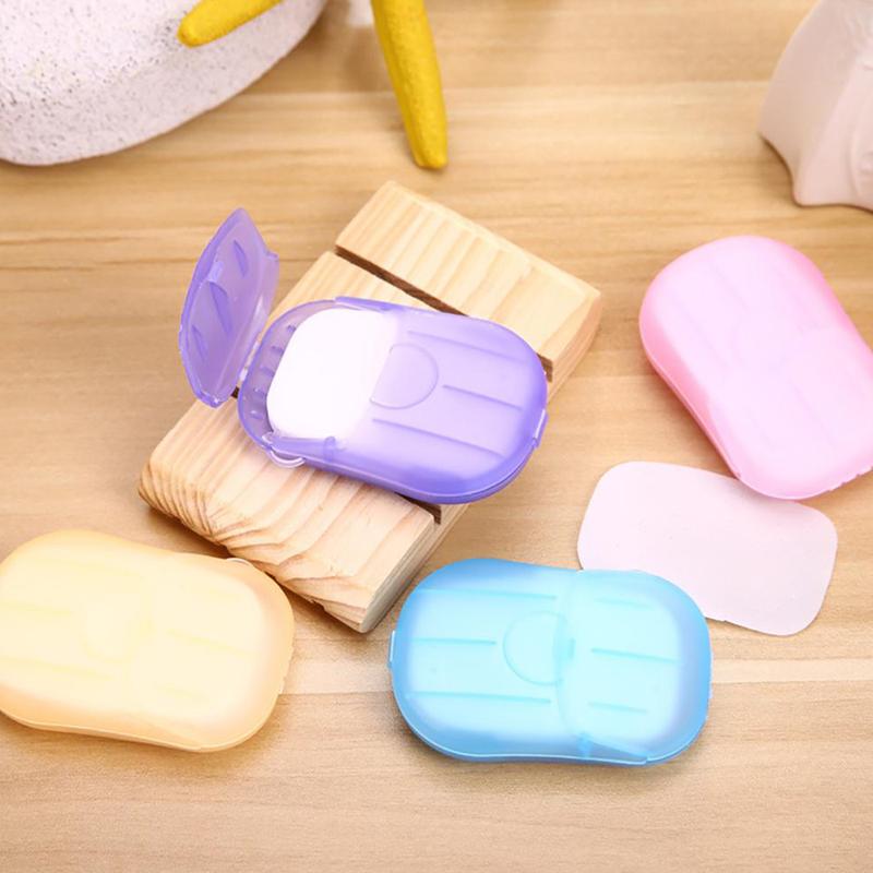 20-100x Portable Paper Soap Dispenser Travel Outdoor Camping Hand Hygienic Wash Compact 3