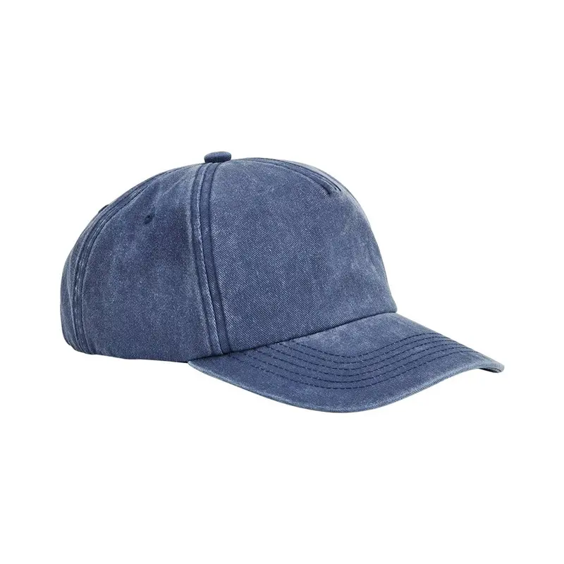 Beechfield - Relaxed 5-panel vintage cap - Vintage Denim 0