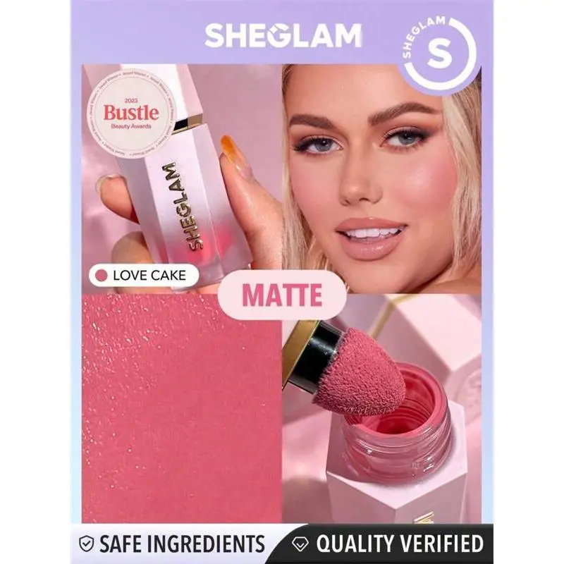 "SHEGLAM Color Bloom Liquid Blush Matte Finish - Gel Cream Blush, Long Lasting, Non-Fading, Highly Pigmented, Lightweight, Long Wear, Smooth Blusher - Black Friday Winter Gifts in Pink & Brown" Makeup Cosmetic 1