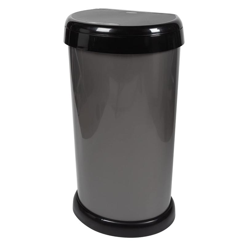 42L Moda Touch Top Bin Grey - Grey Silver Bin Room Room 3