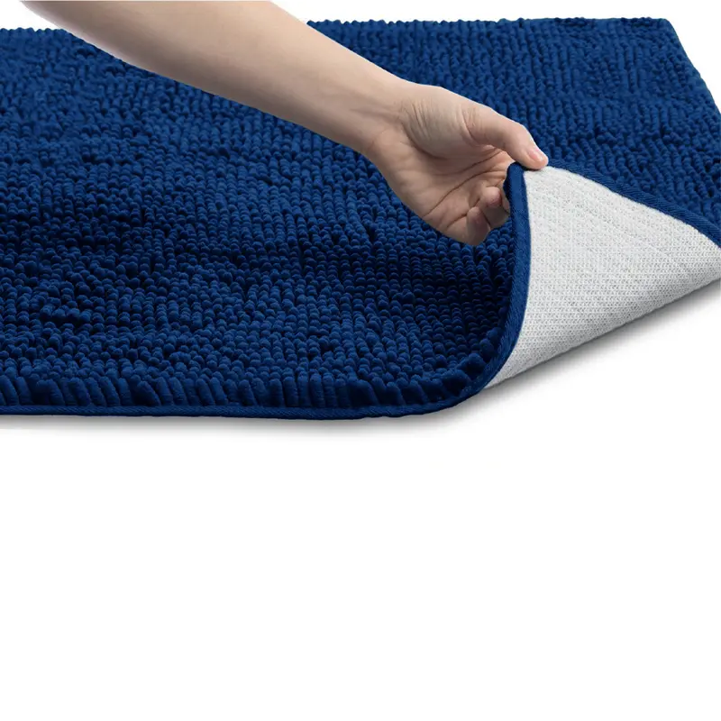 Moonlight Bedding Bath Mats Non Slip Anti Mould – Chenille Shower Mats Machine Washable Bathroom Mats Super Absorbent Extra Soft Fluffy Bathmats Cosy Nature 1
