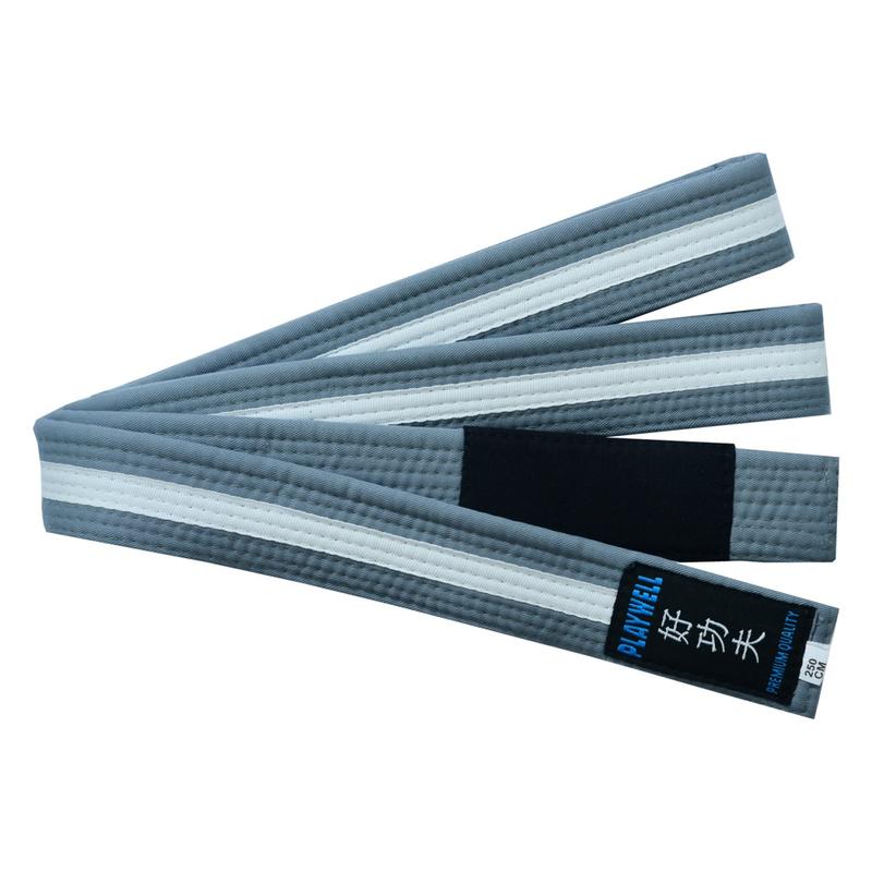 CHILDRENS GREY JIU JITSU BELT - WHITE STRIPE 0