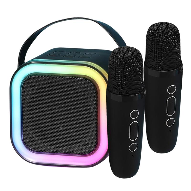 Product Introduction of Karaoke Machine Wireless Bluetooth Karaoke Speaker System RGB Light with 2 Microphones for Home Karaoke Singing Speaker Gift 24