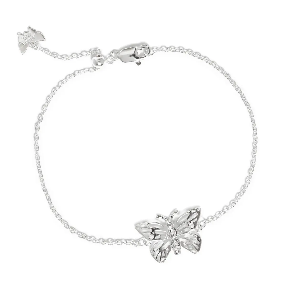 Annie Oak Sparkle Butterfly Women's Bracelet 925 Eco Silver- Modern Jewellery Design for Her