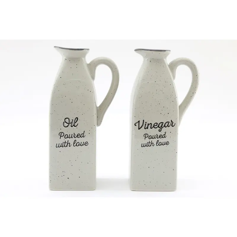 Antique Grey Oil & Vinegar Containers 0
