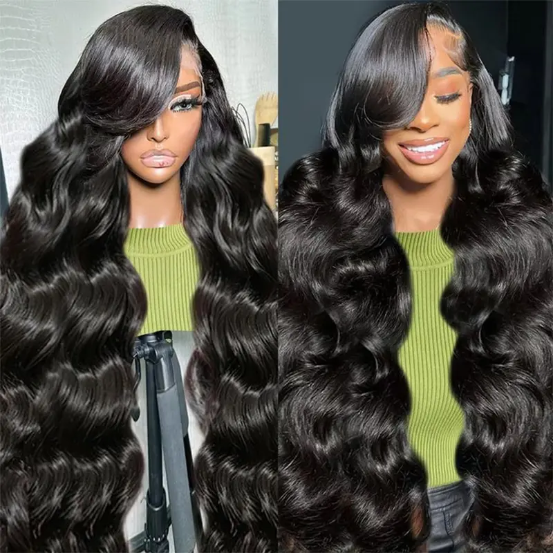 13x6 13x4 Lace Frontal Human Hair Wig Body Wave Invisible HD Transparent Lace Front Wigs For Women Remy 4x6 5x5 Glueless Pre Cut Human Hair Closure Wig Pre Plucked Bleach Knots Natural Hairline Ready To Wear 14-36 Inches Available 1