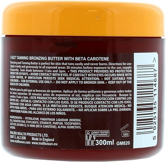New Malibu Sun Bronzing Fast Tanning Body Butter with Beta Carotene ,Free gifts, Tropical Coconut Fragrance, 300ml Body Care Cream Lotions Moisturizing Pack Comfort Free gifts Moisturizer Cosmetic Skin Care Skin Repair  Moisture Hydrating Scented 1