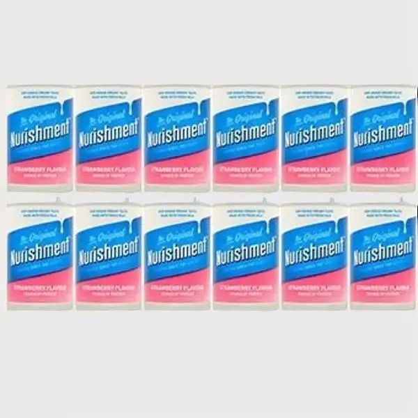 Dunn's River Nurishment Original Big Can Strawberry Flavour 400g (Pack of 12 x 400g) 1