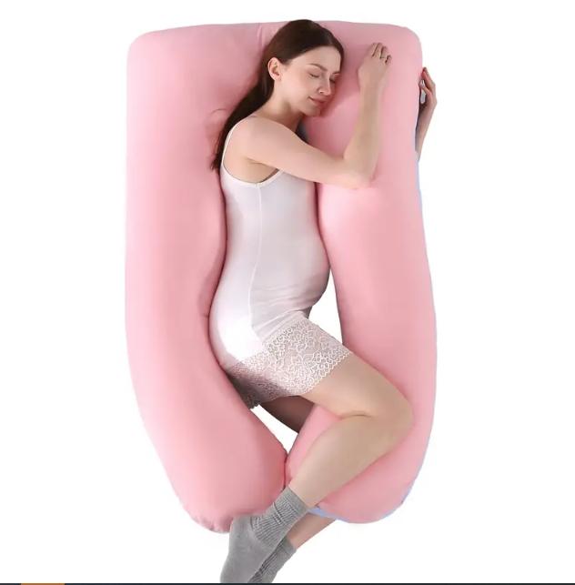 Pillow for Sleeping, U Shaped Pillow, Large pillow, Maternity Body Pillow, Pink 1