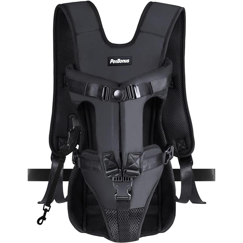 Pet Front Dog Carrier Backpacks, Adjustable Dog Backpack Carrier, Legs Out Easy-fit Dog Chest Carrier for Medium Small Dogs, Hands Free Dog Front Carrier for Hiking, Cycling 1