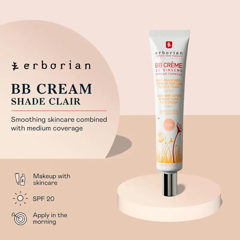 Erborian CC Cream: Lightweight Skin Perfector with Centella Asiatica, Anti-Aging Vitamin B3 & Moisturizers - Skincare 2