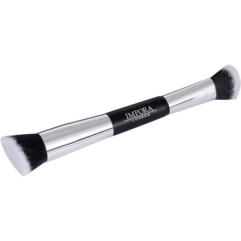 Double-Ended Foundation Makeup Brush – Buffing, Blending, Highlighting & Contouring Brush for Cream, Powder & Liquid Foundations