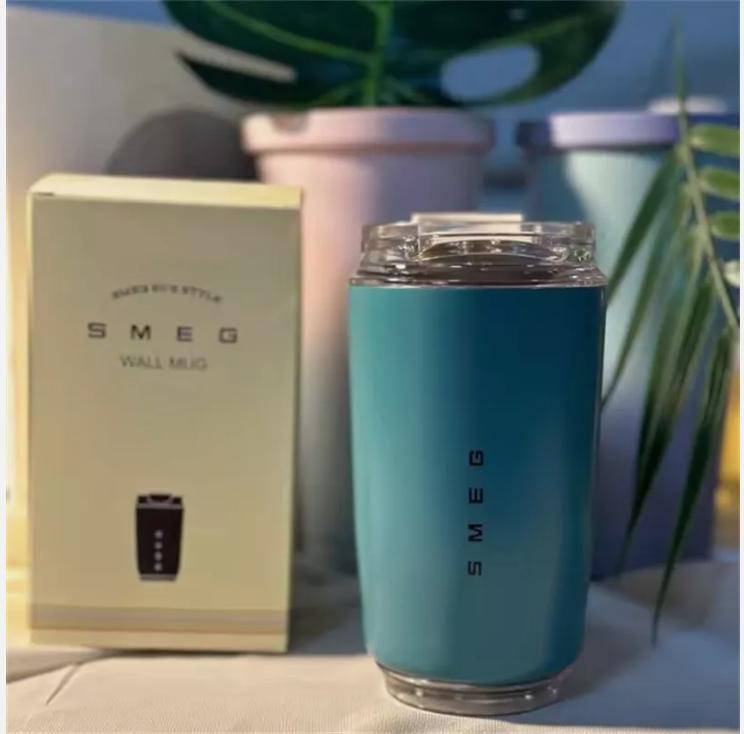 240ml Smeg Coffee Mug Stainless Steel Travel Water Bottle Insulated Cup 3