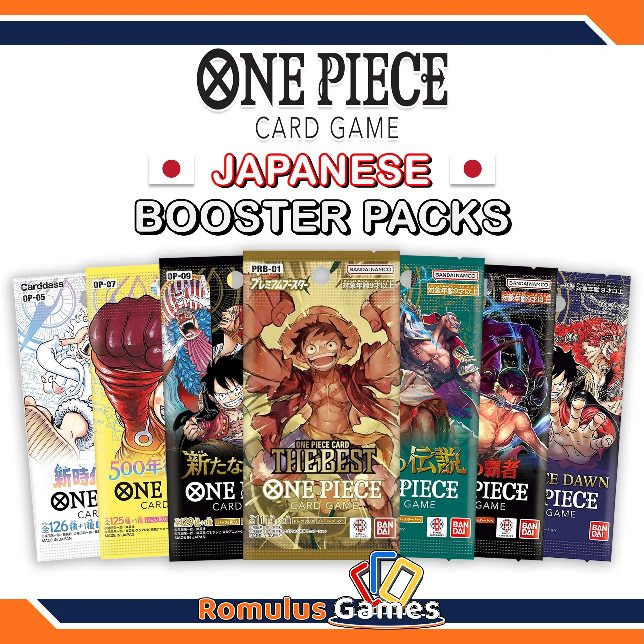 One Piece: Japanese Booster Packs **MEGA SELECTION** - Trading Cards