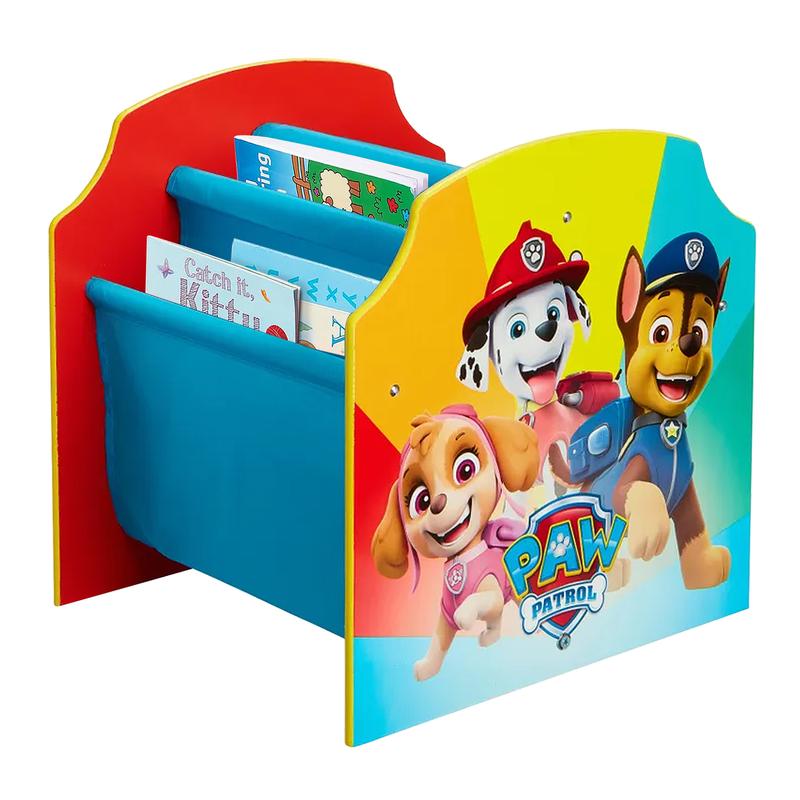 Kids Paw Patrol Sling Bookcase Unit with 4 Shelves, Children's Kids Wooden Furniture Book Shelf, Chase Skye Rocky Pawpatrol 0