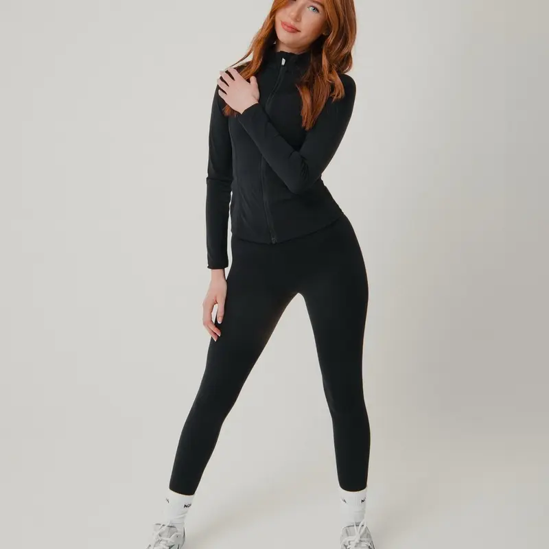Luxe High Waist Leggings for Women in Noir - Bottom, Womenswear 1
