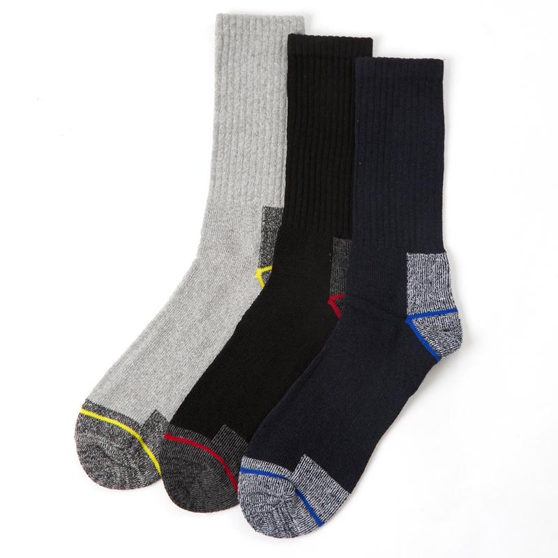 Product Introduction of Mens Workwear Socks 3 Pairs Worksocks Heavy Duty Crew Length Boot Socks Safety Shoes Socks UK 6-11 3