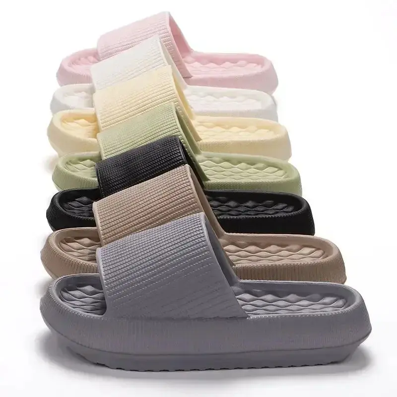 Women's Thick Platform Cloud Slippers - EVA Soft Sole Pillow Slides for Summer Beach
