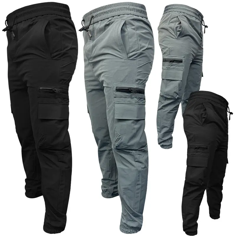 Mens Tactical Stretch Softshell Cargo Joggers Water Resistant Hiking Quick Dry Elasticated Trousers 1