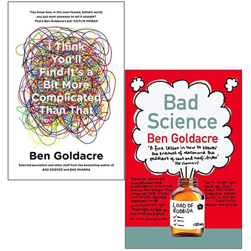 Ben Goldacre Collection 2 Books Set ( I Think You’ll Find And Bad Science ) Paperback 0