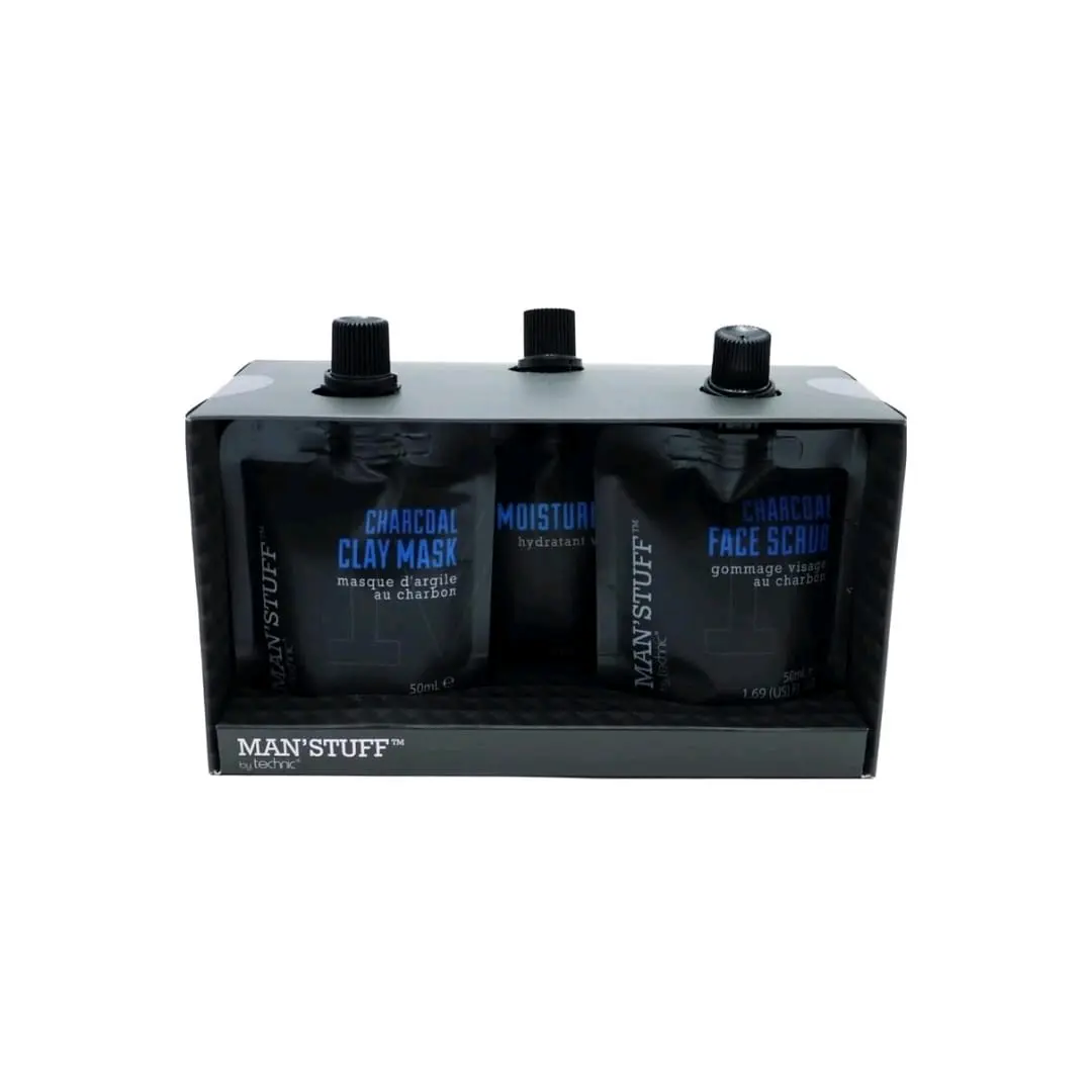 Technic Man'Stuff Charcoal Skincare Set - 3 x 50 ml