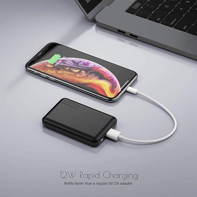 Product Introduction of 【2-Pack】5000mAh Ultra Slim Portable Charger Power bank, 2.4A USB High-Speed Compact External Battery Pack Compatible with iPhone, iPad, Samsung, Nexus and more Accessories Smartphone 2