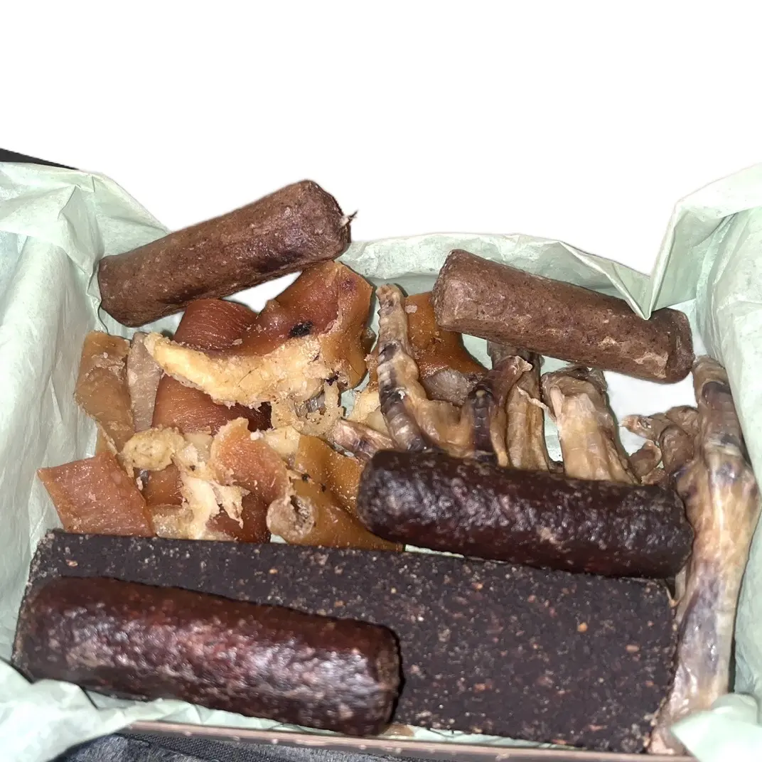 Small variety natural dog treat box