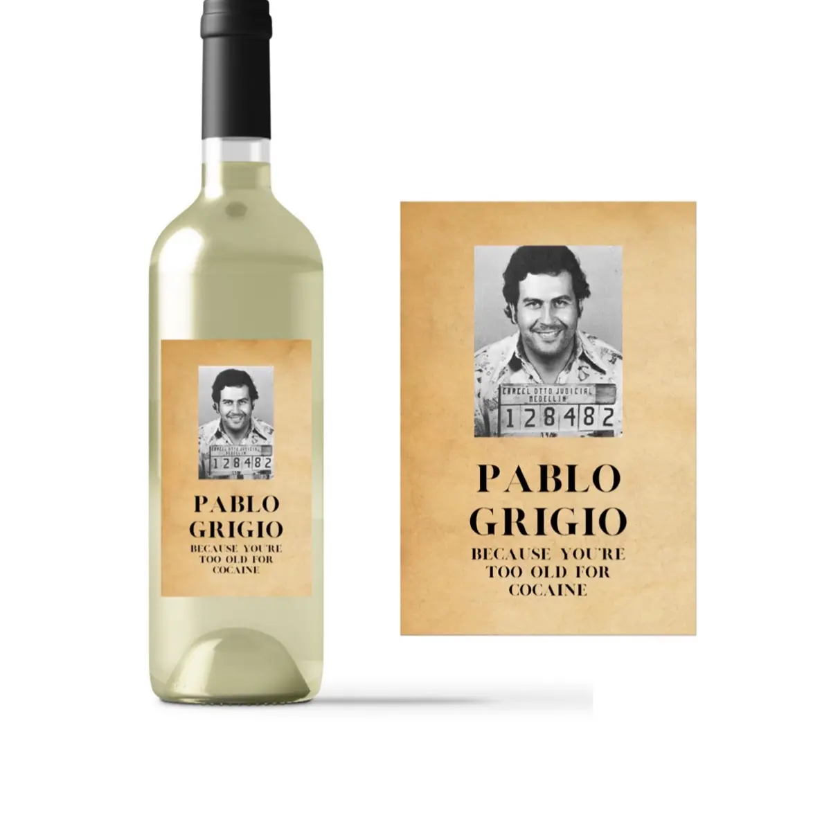 PABLO WINE LABEL - BIRTHDAY CHRISTMAS SECRET SANTA STOCKING FILLER