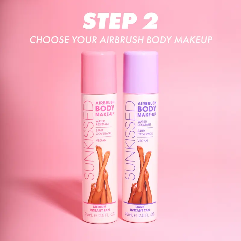 Sunkissed Summer Glow Bundle -Self Tan Mousse, Body Makeup, Facial Tan Mist, Headband, Mitt, Body Brush 2