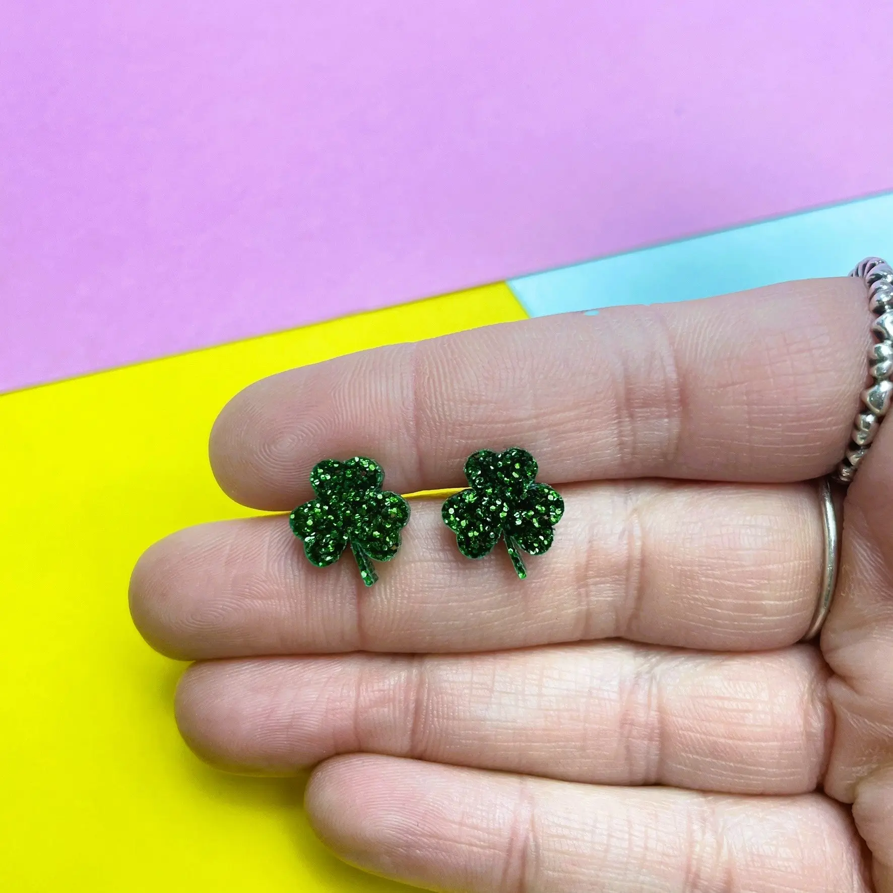 Stud Clover St Patricks Handmade Stud Earrings
