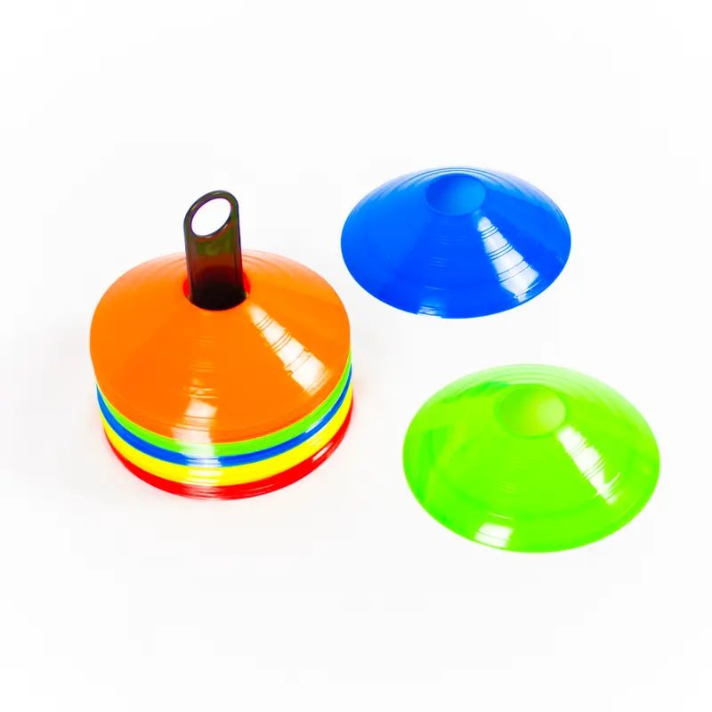 Futtymania 50-Piece Sports Safety Cones Set - Fitness and Multi-Sports Training Essentials with Stand and Bag - Ideal for Football, Indoor/Outdoor Use 0