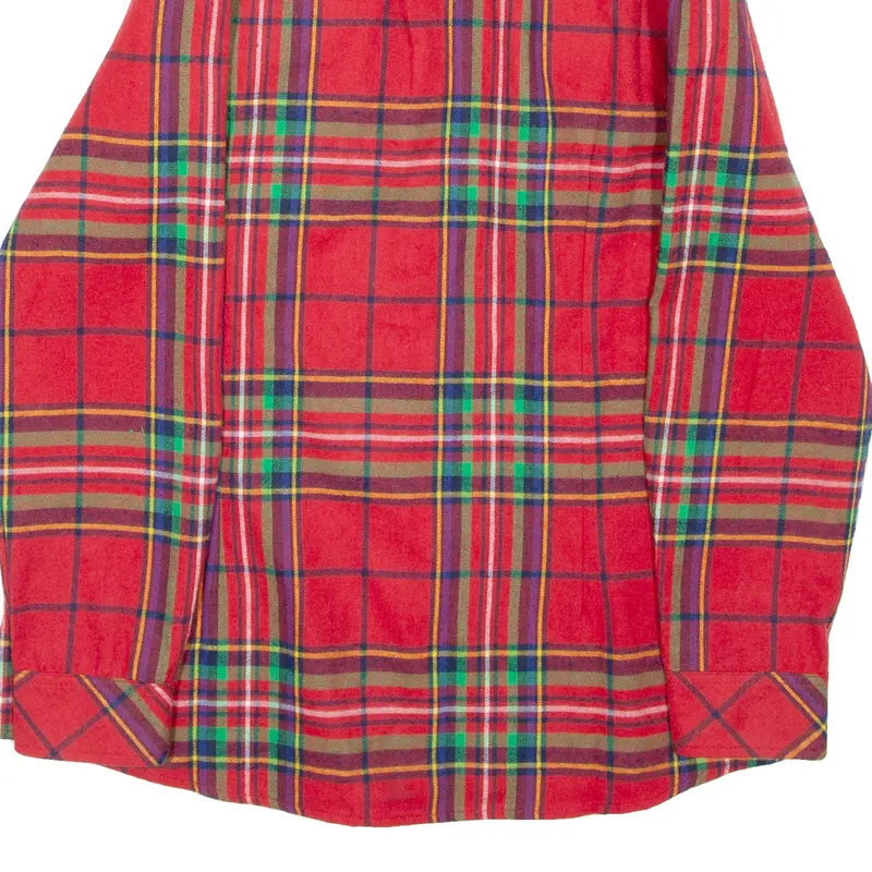 Preowned  Girls Shirt Red Check Long Sleeve 2XL 5