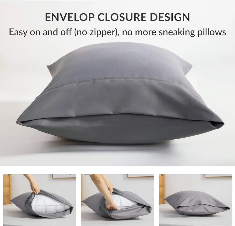 Trend & Bend  Microfiber Multicolor Pillowcases Pack of 2 & 4 - Breathable, Soft and Durable Pillow Covers - UK Standard Size (50x75cm) Plush Support 4