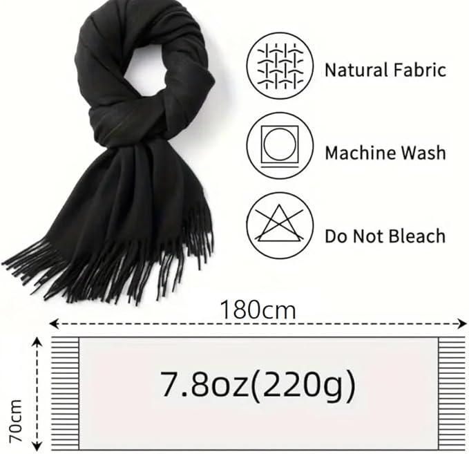 Womens Winter Warm Scarves Plain Soft Touch And Cozy Scarves For Girls Women Plain Neck Scarves shawl 2