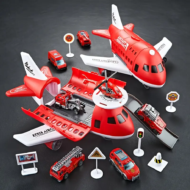Children's Aircraft Car Toys, Inertial Aircraft And Light Passenger Aircraft Models, Children's Educational Toys Easter, Christmas, Halloween, Thanksgiving Gifts-color Box 1