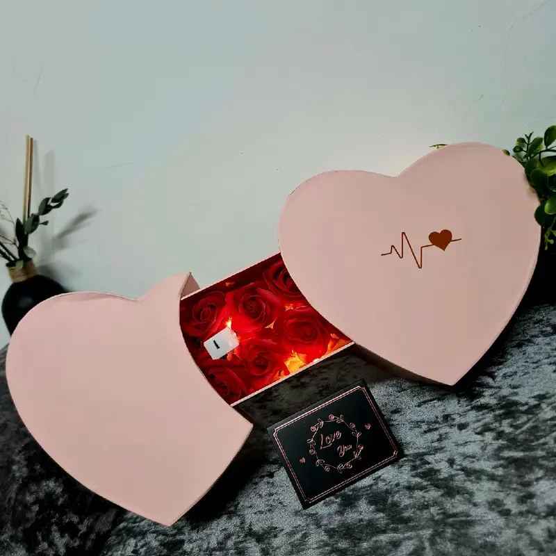 Beautiful LED Slide Love Heart Box Gift 4