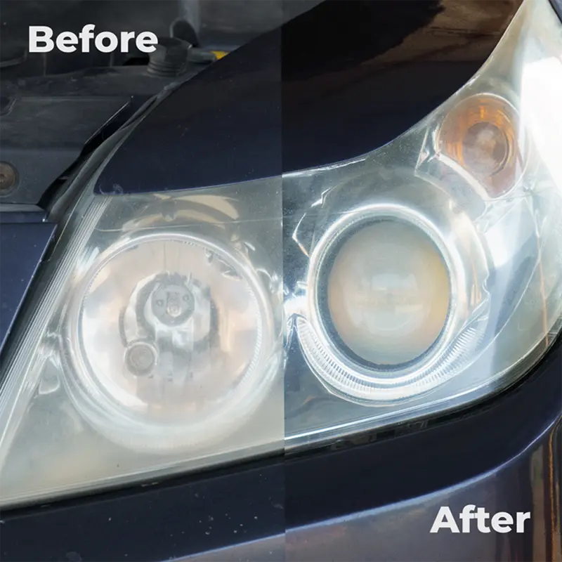 DIY Headlight Restoration Kit - For Plastic Lenses On Tail Lights, Trailers, Boat Windows, Helmet Visors, Motorcycle Windscreens, Snowmobiles Etc. 2