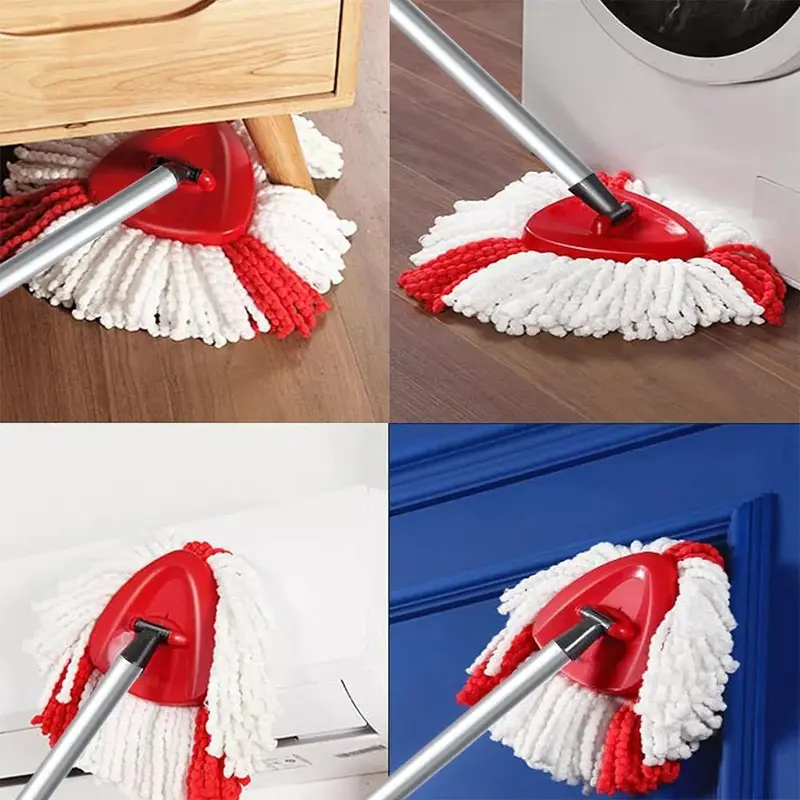 Spin Mop Head Replacement, Base, Handle for Vileda Turbo Microfibre Mop Refills 6