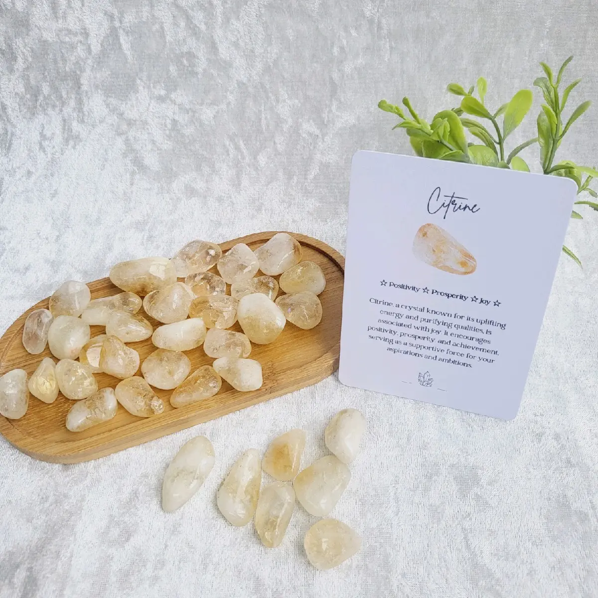 Citrine Crystals • Tumble stones medium 20-30mm • Heat-Treated Citrine Stones