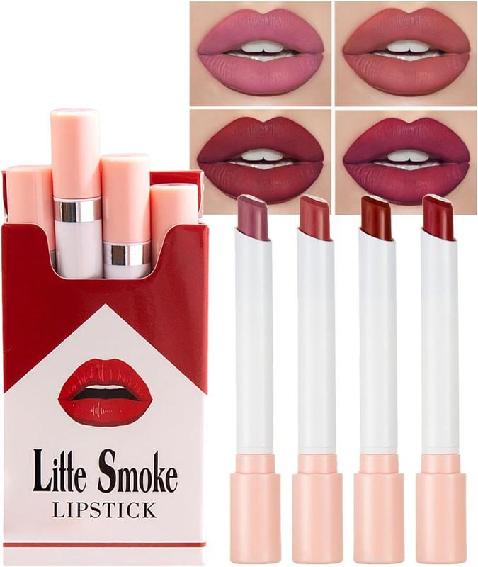 Lipstick Cigarette 4pcs HANDAIYAN Matte Velvet Long Lasting Waterproof Makeup Gift Gloss 2