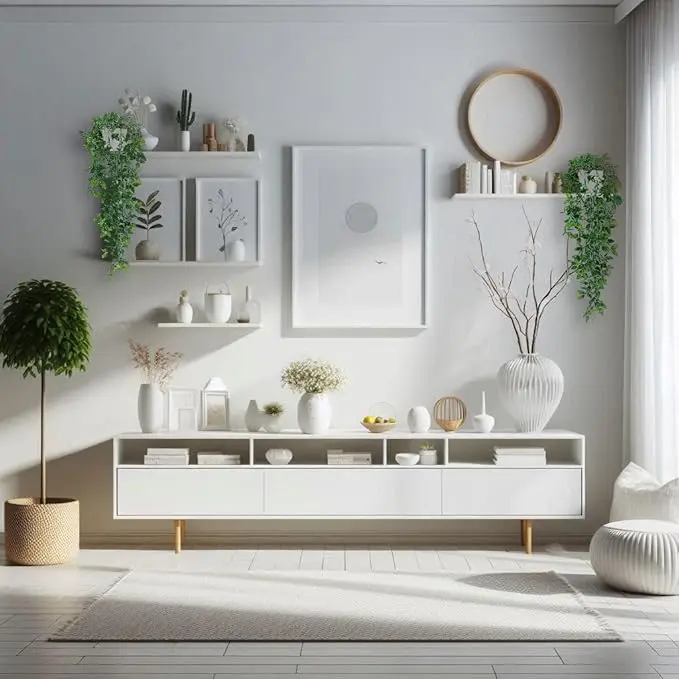 Artificial Hanging Plants Pack of 2 with White Pots Fake Plant Datura Vines Leaves Potted Decor Home Decoration for Indoor Outdoor Wall Room Patio Office Table Shelf Gifts for Christmas Easter Decorative Fruit Ornaments Faux 6