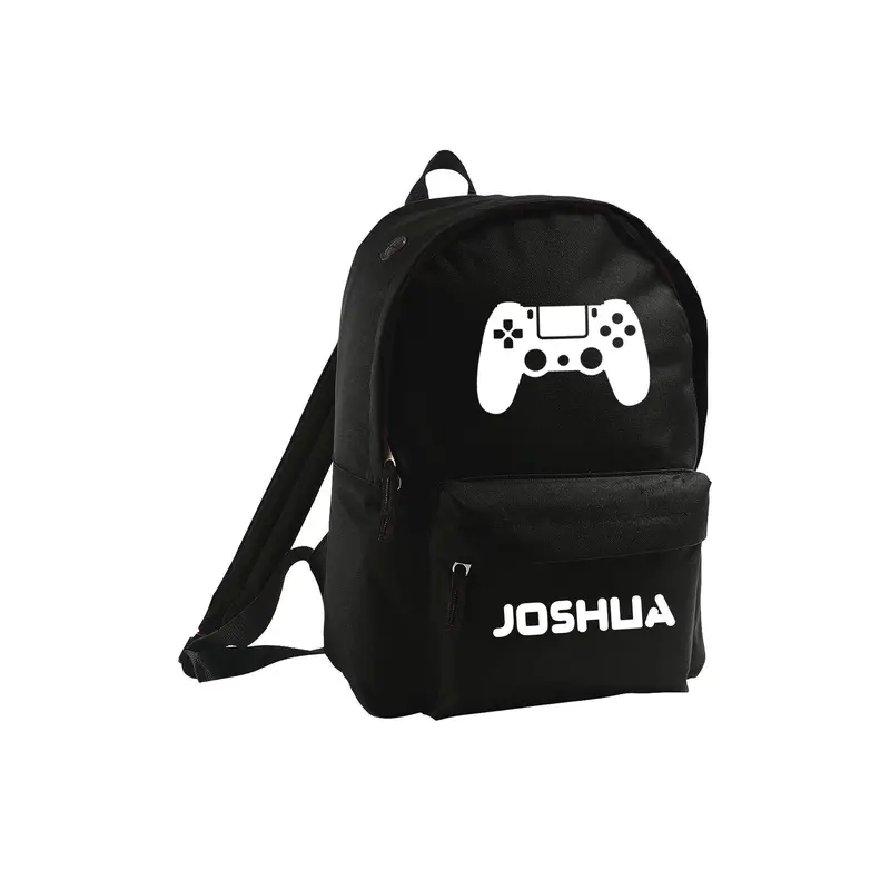 Kids Personalised Gamer School Backpack, Custom School Bag 0