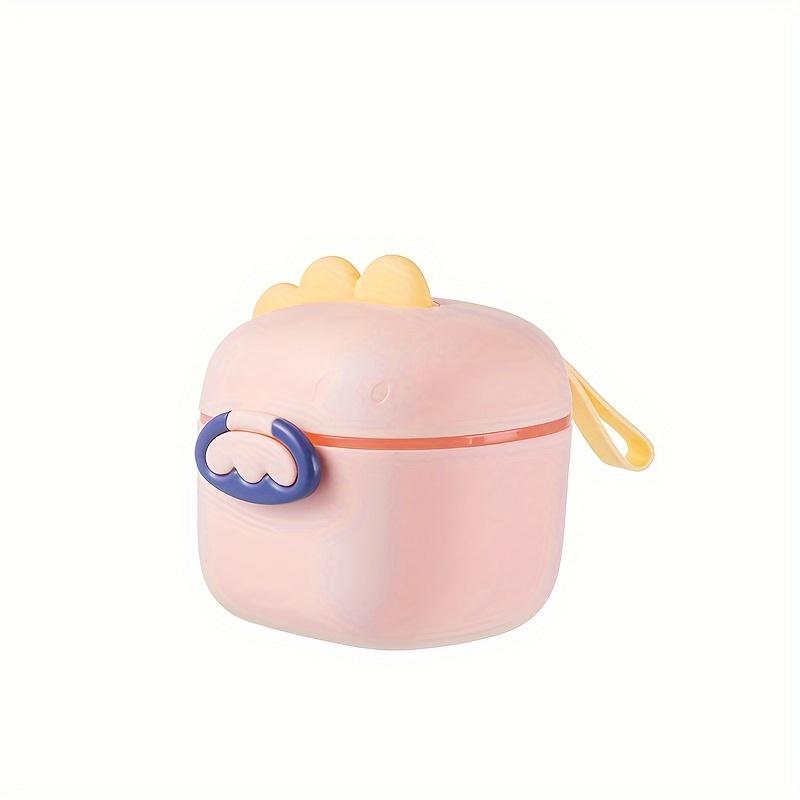 1pc, Dinosaur-Themed Large Capacity Milk Powder Dispenser, Portable Double Layer Thickened Formula Container For Infants, Sealed Storage With Scoop, Plastic, BPA-Free 8