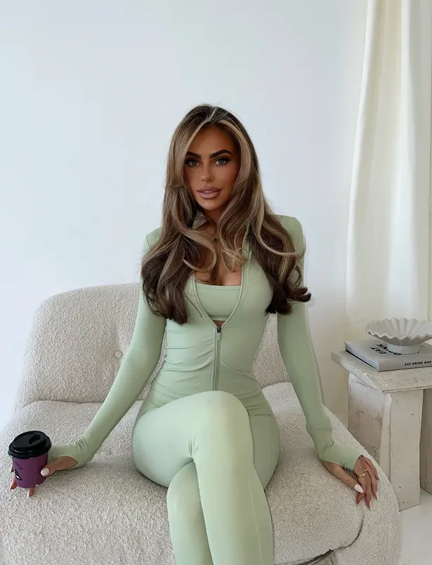 Basic Sculpt Jacket - Pastel Green 1