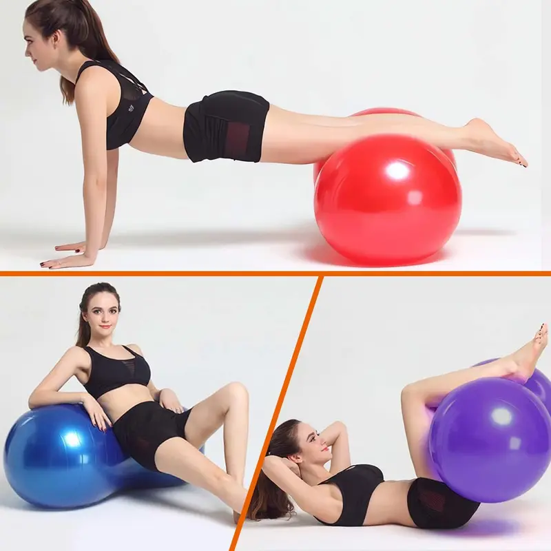 Gym Quality Peanut Ball for Kids Therapy, Anti-burst Exercise Ball with Pump, 90x45cm Yoga Ball for Pregnancy Birth Exercise, Physical Fitness 0