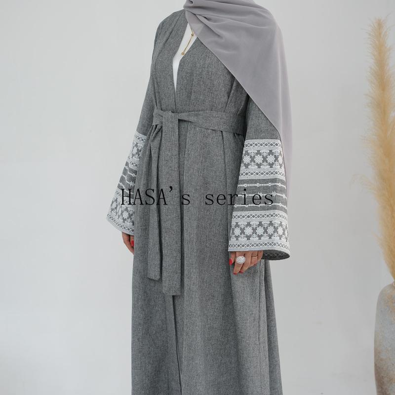 HASA's series  HS0994 Embroidered Elegant Cardigan Robe 6